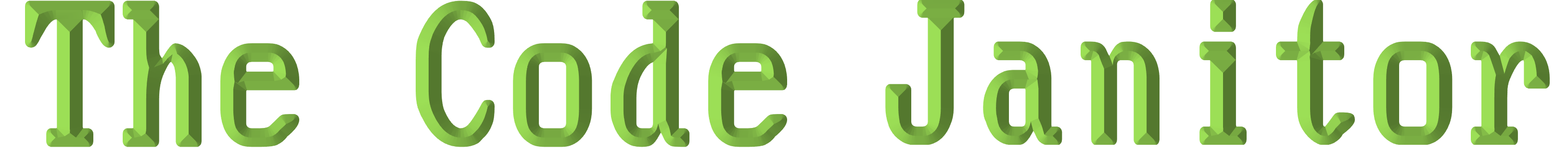 The Code Janitor Logofont